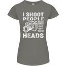 Photography I Shoot People Photographer Womens Petite Cut T-Shirt Charcoal