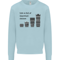 Photography Important Choices Photographer Mens Sweatshirt Jumper Light Blue