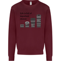 Photography Important Choices Photographer Mens Sweatshirt Jumper Maroon