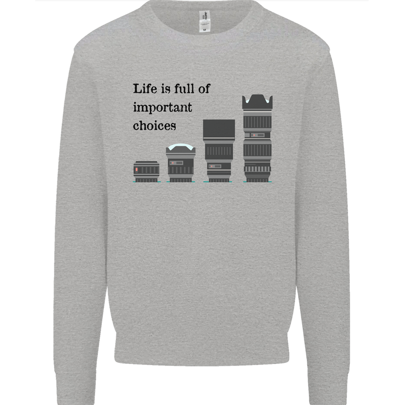 Photography Important Choices Photographer Mens Sweatshirt Jumper Sports Grey