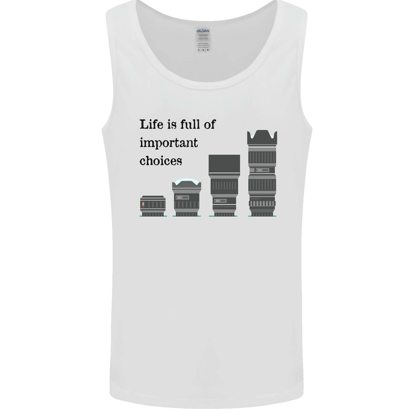 Photography Important Choices Photographer Mens Vest Tank Top White