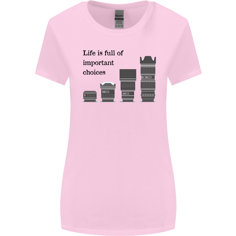 Photography Important Choices Photographer Womens Wider Cut T-Shirt Light Pink