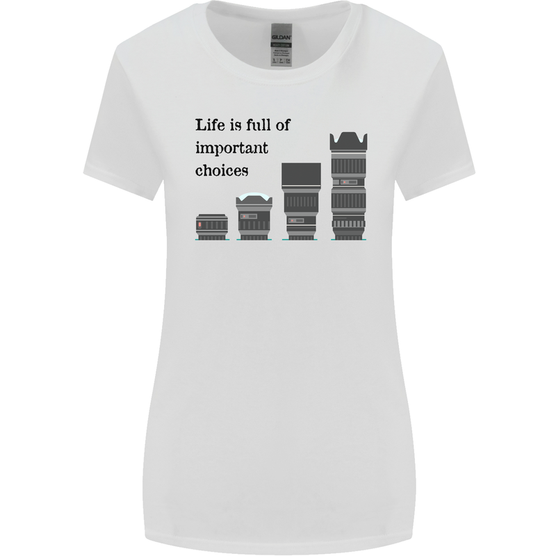 Photography Important Choices Photographer Womens Wider Cut T-Shirt White