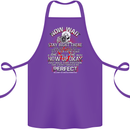 Photography Now Wait Photographer Funny Cotton Apron 100% Organic Purple