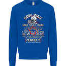 Photography Now Wait Photographer Funny Kids Sweatshirt Jumper Royal Blue