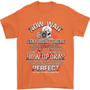 Photography Now Wait Photographer Funny Mens T-Shirt Cotton Gildan Orange