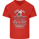 Photography Now Wait Photographer Funny Mens V-Neck Cotton T-Shirt Red