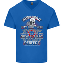 Photography Now Wait Photographer Funny Mens V-Neck Cotton T-Shirt Royal Blue
