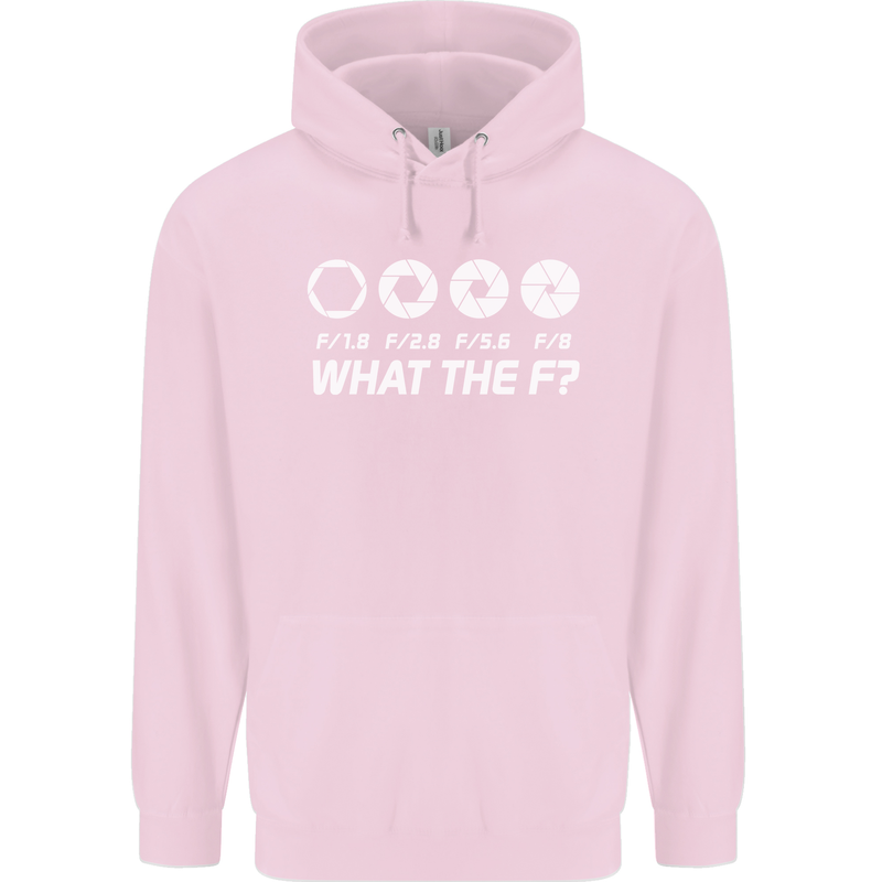 Photography What the F Stop Photographer Childrens Kids Hoodie Light Pink