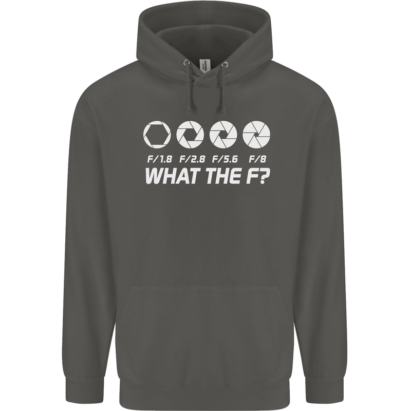 Photography What the F Stop Photographer Childrens Kids Hoodie Storm Grey