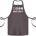 Photography What the F Stop Photographer Cotton Apron 100% Organic Dark Grey