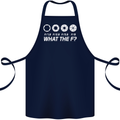 Photography What the F Stop Photographer Cotton Apron 100% Organic Navy Blue