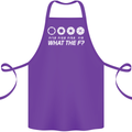 Photography What the F Stop Photographer Cotton Apron 100% Organic Purple