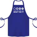 Photography What the F Stop Photographer Cotton Apron 100% Organic Royal Blue