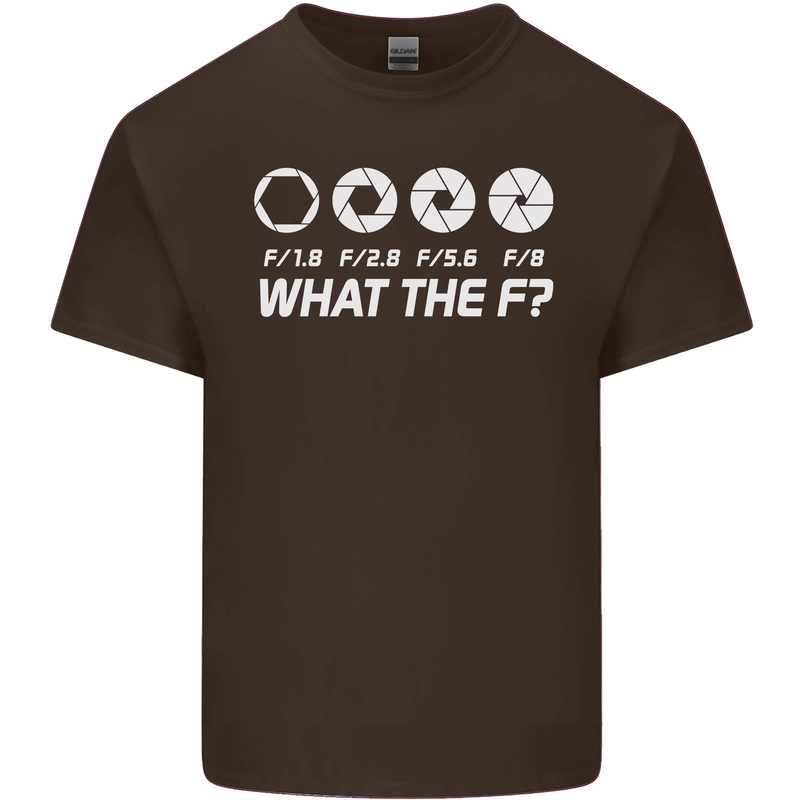 Photography What the F Stop Photographer Kids T-Shirt Childrens Chocolate