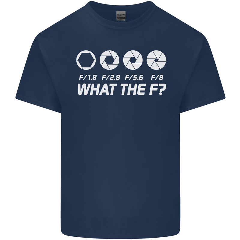 Photography What the F Stop Photographer Kids T-Shirt Childrens Navy Blue