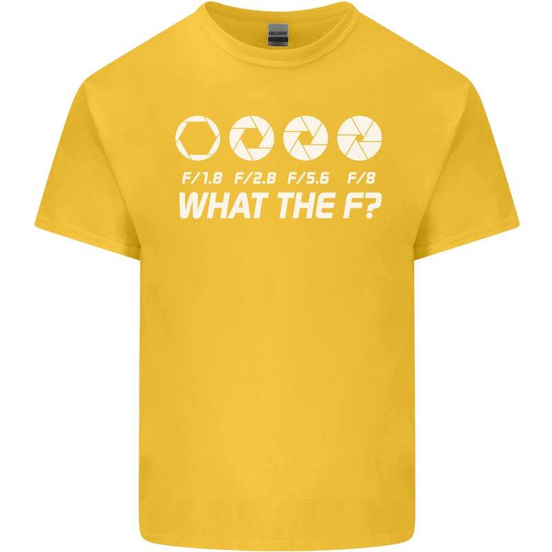 Photography What the F Stop Photographer Kids T-Shirt Childrens Yellow