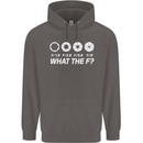 Photography What the F Stop Photographer Mens 80% Cotton Hoodie Charcoal