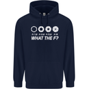 Photography What the F Stop Photographer Mens 80% Cotton Hoodie Navy Blue
