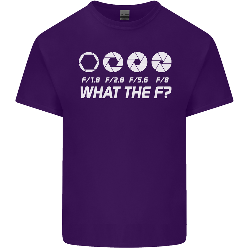 Photography What the F Stop Photographer Mens Cotton T-Shirt Tee Top Purple