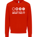 Photography What the F Stop Photographer Mens Sweatshirt Jumper Bright Red