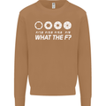 Photography What the F Stop Photographer Mens Sweatshirt Jumper Caramel Latte