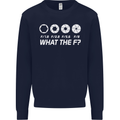 Photography What the F Stop Photographer Mens Sweatshirt Jumper Navy Blue