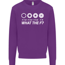 Photography What the F Stop Photographer Mens Sweatshirt Jumper Purple