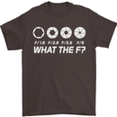 Photography What the F Stop Photographer Mens T-Shirt Cotton Gildan Dark Chocolate