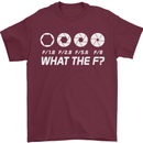 Photography What the F Stop Photographer Mens T-Shirt Cotton Gildan Maroon