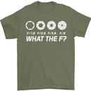 Photography What the F Stop Photographer Mens T-Shirt Cotton Gildan Military Green