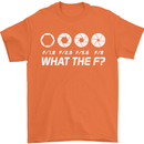 Photography What the F Stop Photographer Mens T-Shirt Cotton Gildan Orange