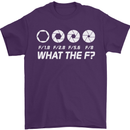 Photography What the F Stop Photographer Mens T-Shirt Cotton Gildan Purple