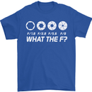 Photography What the F Stop Photographer Mens T-Shirt Cotton Gildan Royal Blue