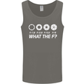 Photography What the F Stop Photographer Mens Vest Tank Top Charcoal