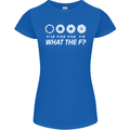 Photography What the F Stop Photographer Womens Petite Cut T-Shirt Royal Blue