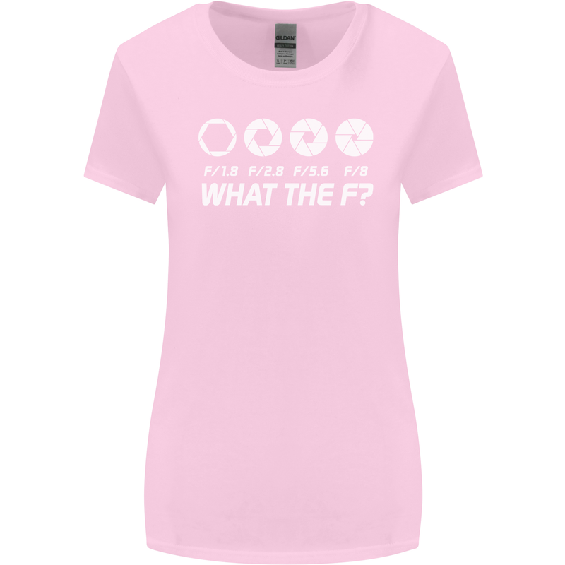 Photography What the F Stop Photographer Womens Wider Cut T-Shirt Light Pink