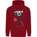 Photography Your Face Funny Photographer Childrens Kids Hoodie Red
