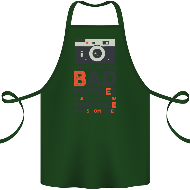 Photography Your Face Funny Photographer Cotton Apron 100% Organic Forest Green