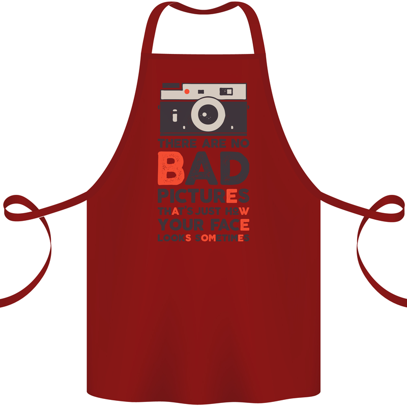 Photography Your Face Funny Photographer Cotton Apron 100% Organic Maroon