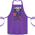 Photography Your Face Funny Photographer Cotton Apron 100% Organic Purple