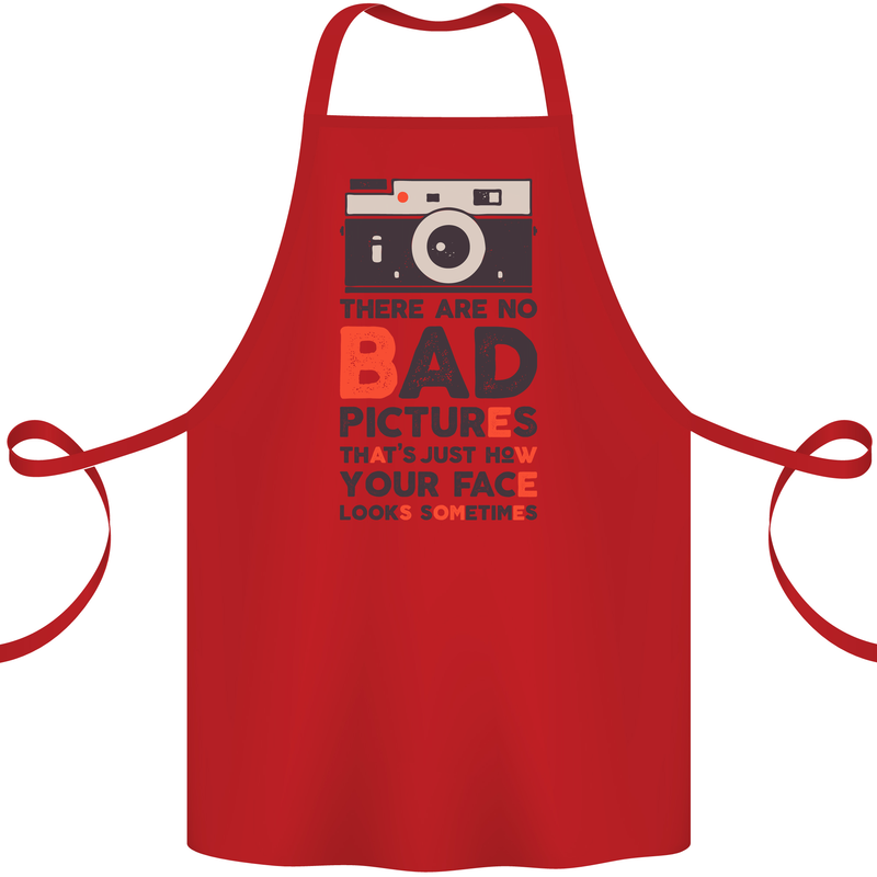 Photography Your Face Funny Photographer Cotton Apron 100% Organic Red