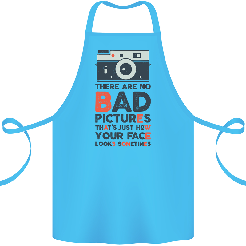 Photography Your Face Funny Photographer Cotton Apron 100% Organic Turquoise
