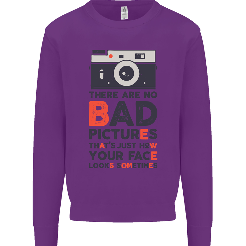 Photography Your Face Funny Photographer Kids Sweatshirt Jumper Purple