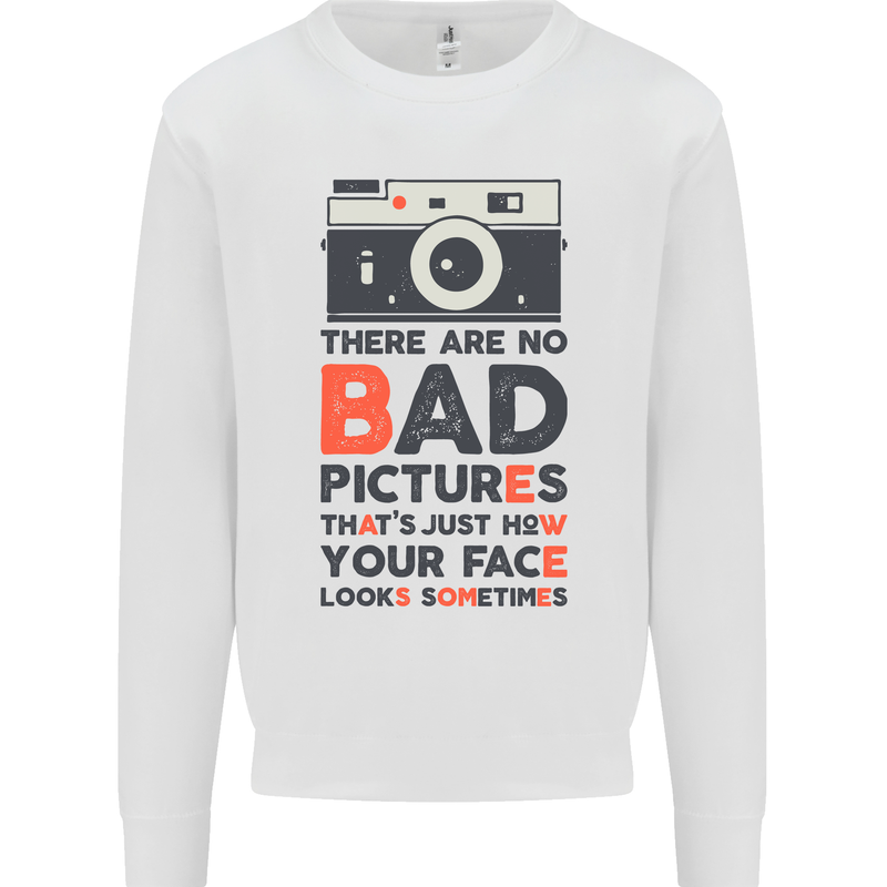Photography Your Face Funny Photographer Kids Sweatshirt Jumper White