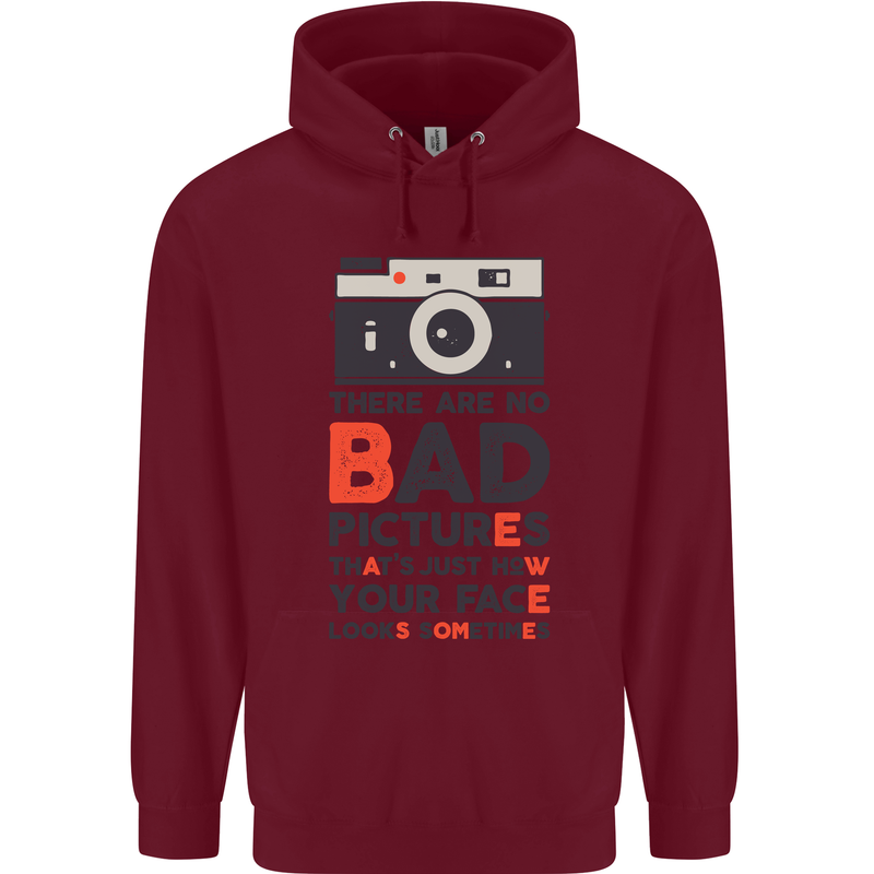 Photography Your Face Funny Photographer Mens 80% Cotton Hoodie Maroon
