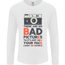 Photography Your Face Funny Photographer Mens Long Sleeve T-Shirt White