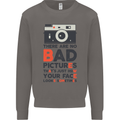 Photography Your Face Funny Photographer Mens Sweatshirt Jumper Charcoal