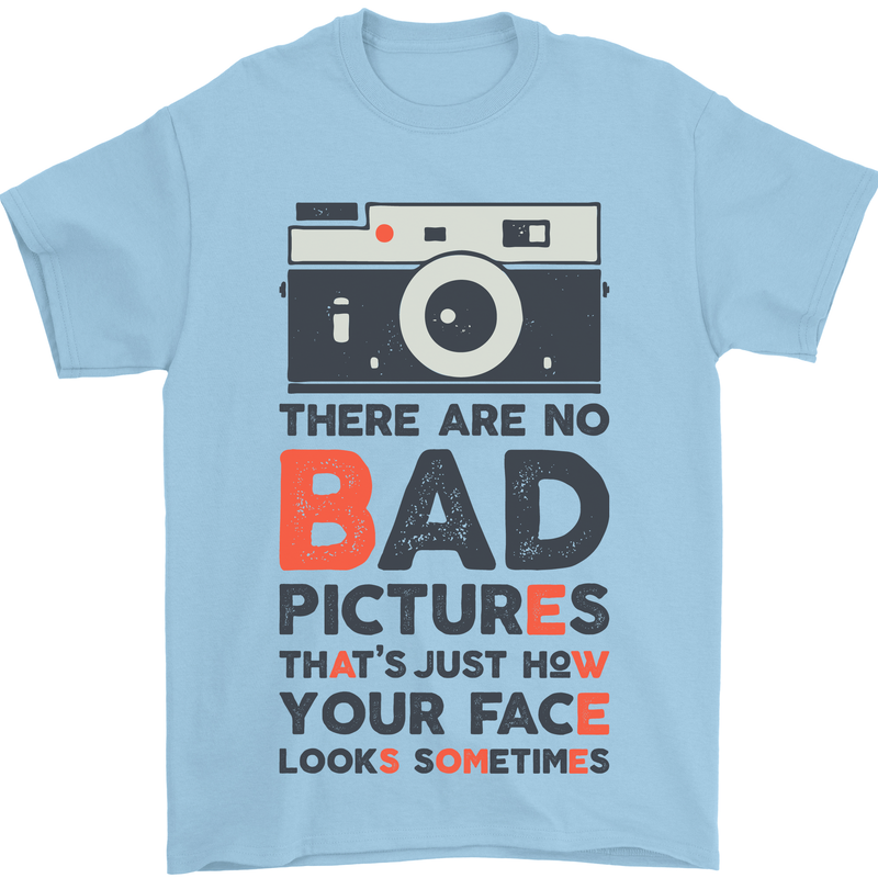 Photography Your Face Funny Photographer Mens T-Shirt Cotton Gildan Light Blue