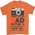 Photography Your Face Funny Photographer Mens T-Shirt Cotton Gildan Orange
